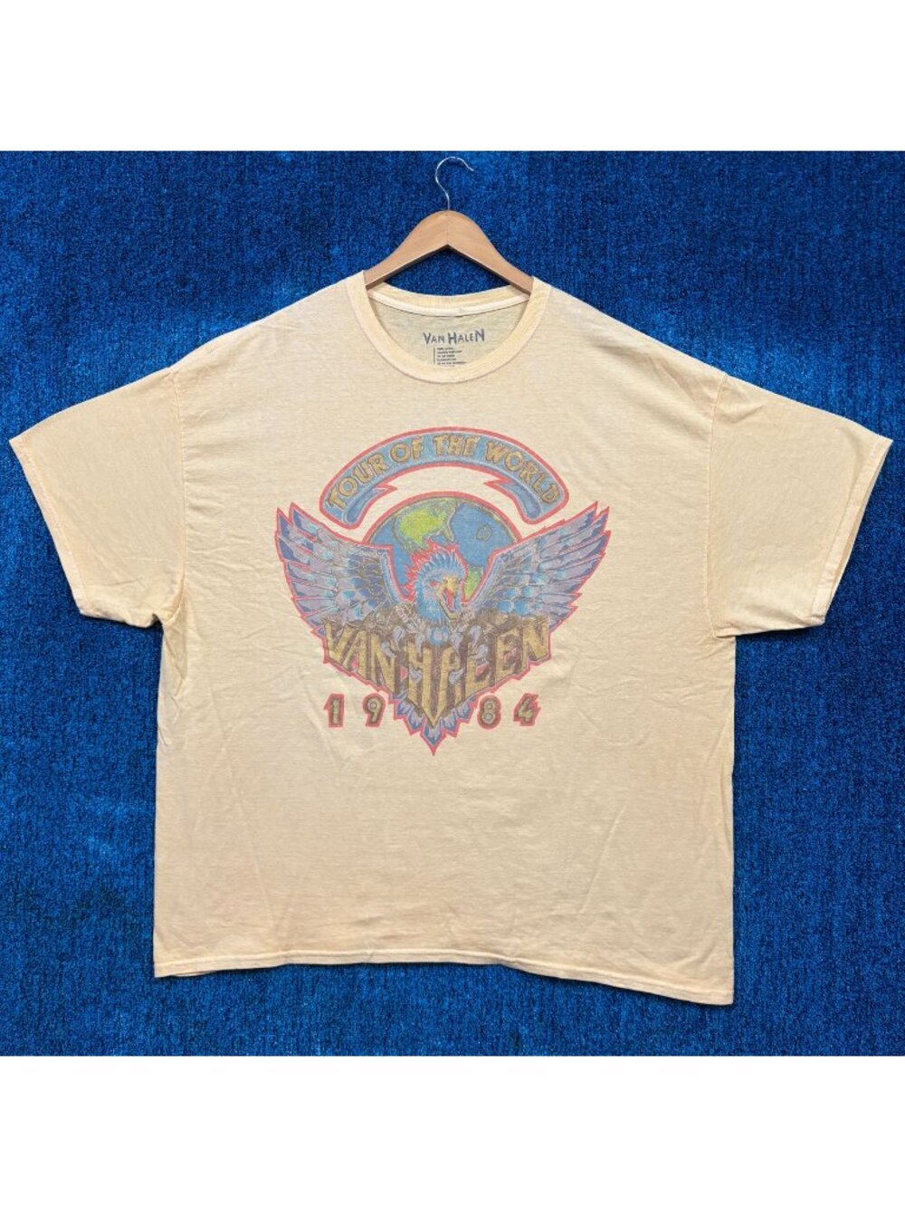 Van Halen 1984 Tour of the World Dates Baggy Band Tee L/XL